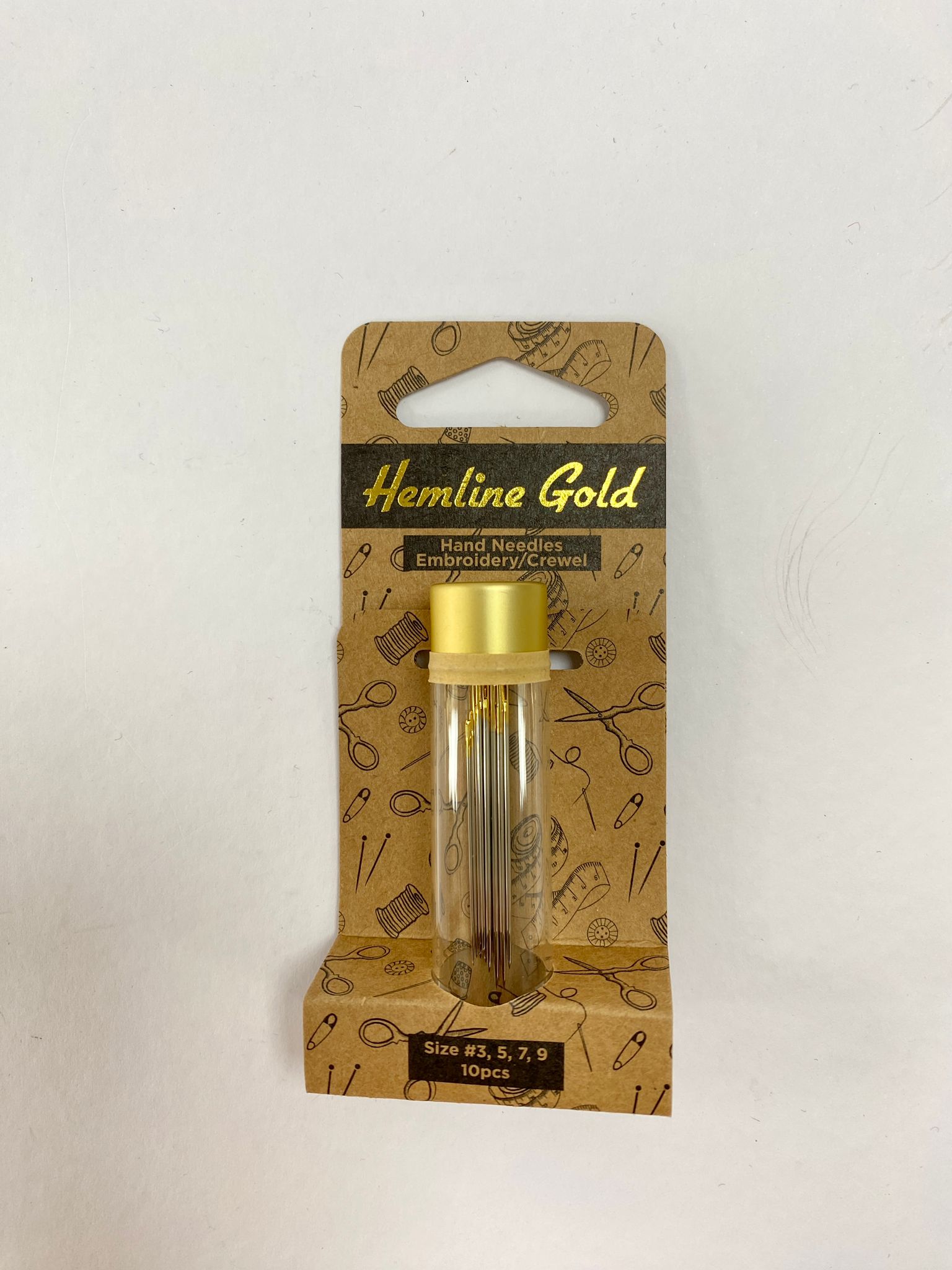 Hemline Gold Hand Needles for Embroidery/Crewel