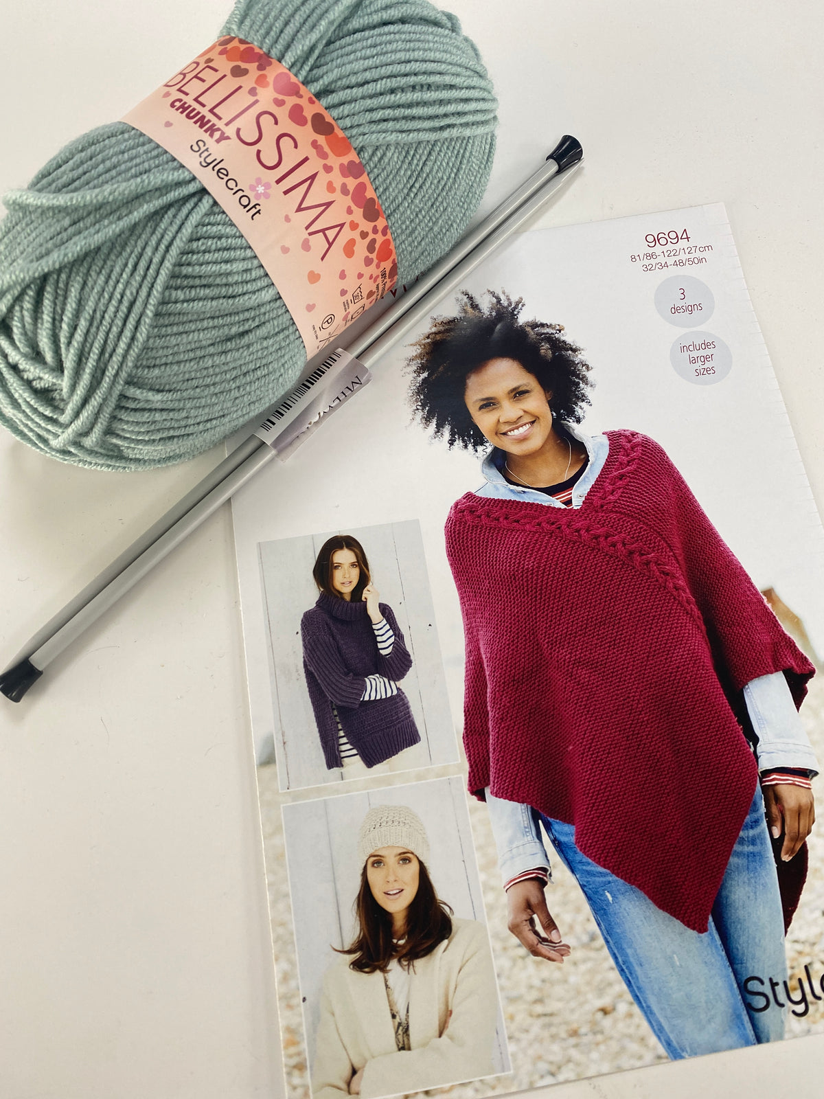 Knitting Bundle - 3 designs with Yarn for Hat