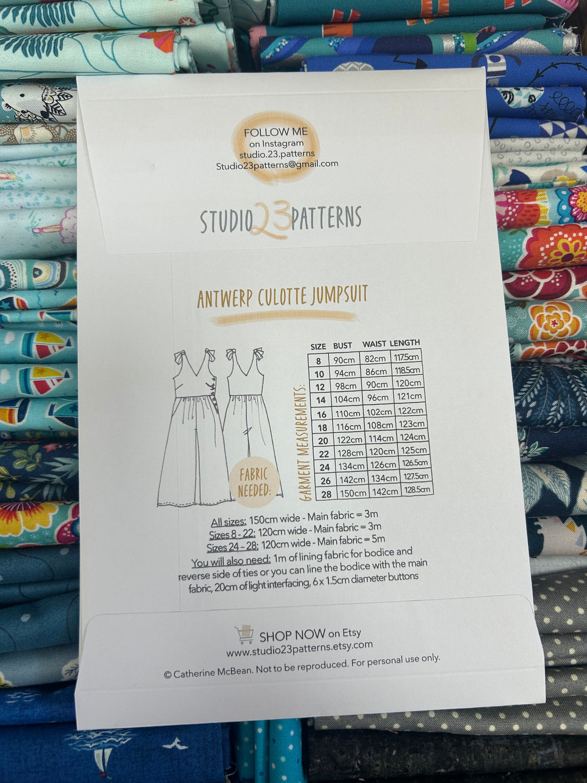 Studio 23 Patterns - Antwerp Culotte Jumpsuit