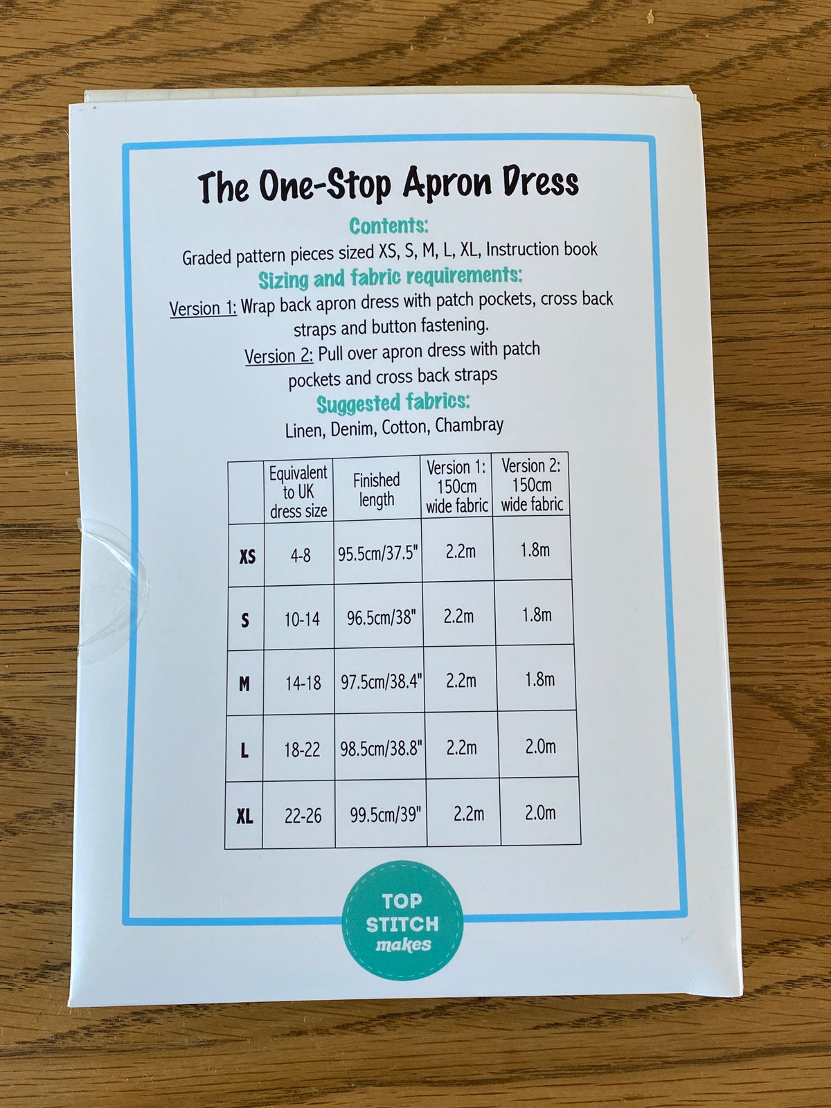 Top Stitch Makes - One Stop Apron Dress Pattern