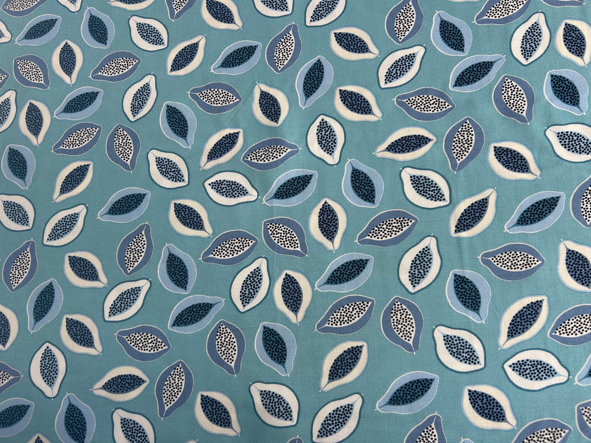 Viscose (Blue Papaya Print)