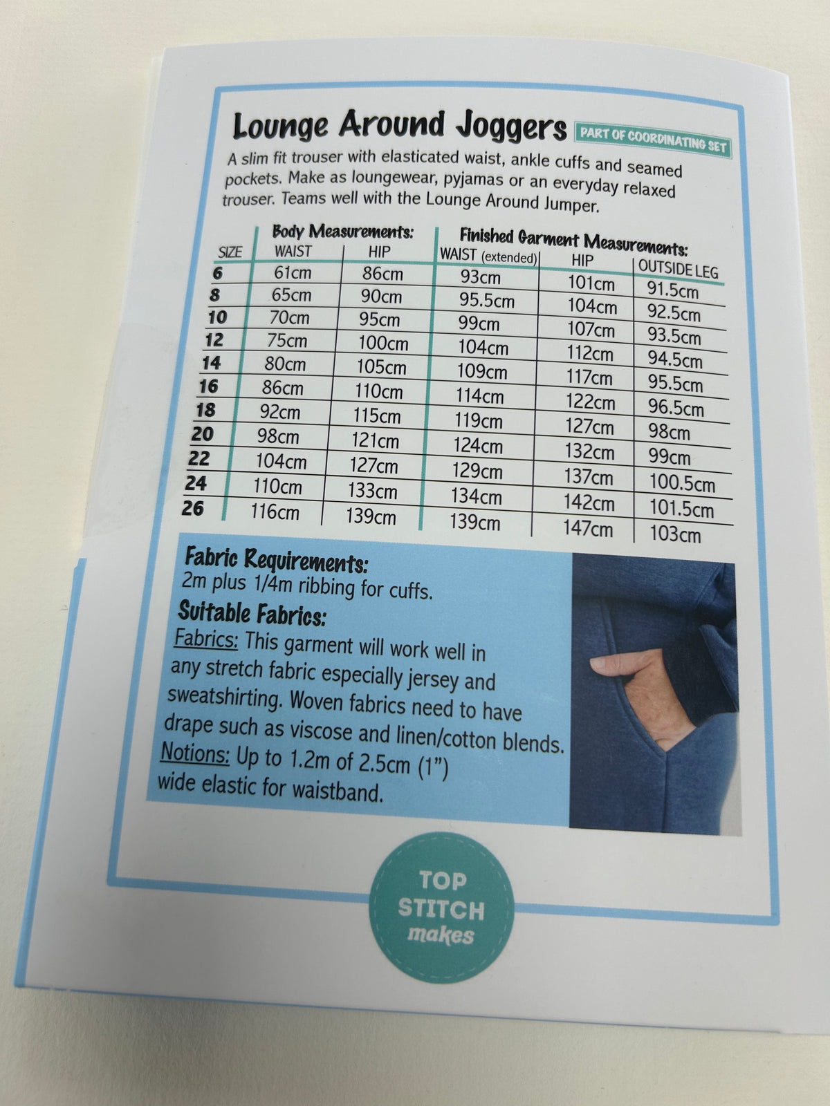 Top Stitch Makes - Lounge Around Joggers