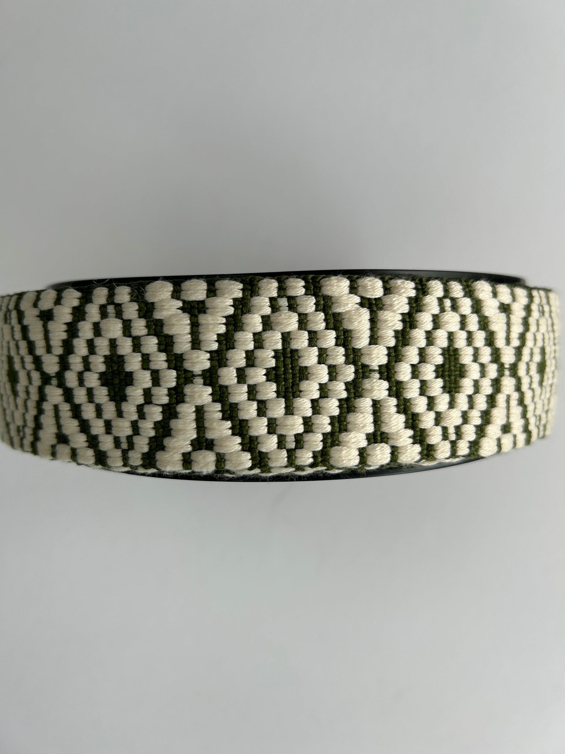 Heavy Duty Tapestry Style Webbing by Dookkii (38mm) (Navy Blue, Green & Red)