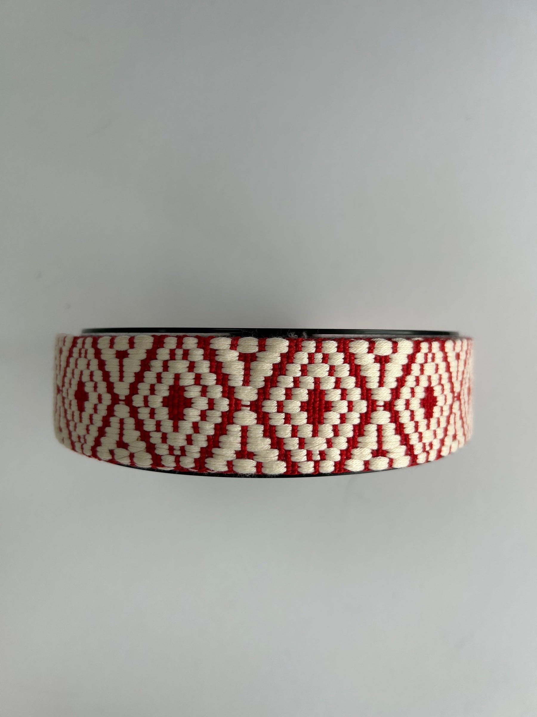 Heavy Duty Tapestry Style Webbing by Dookkii (38mm) (Navy Blue, Green & Red)