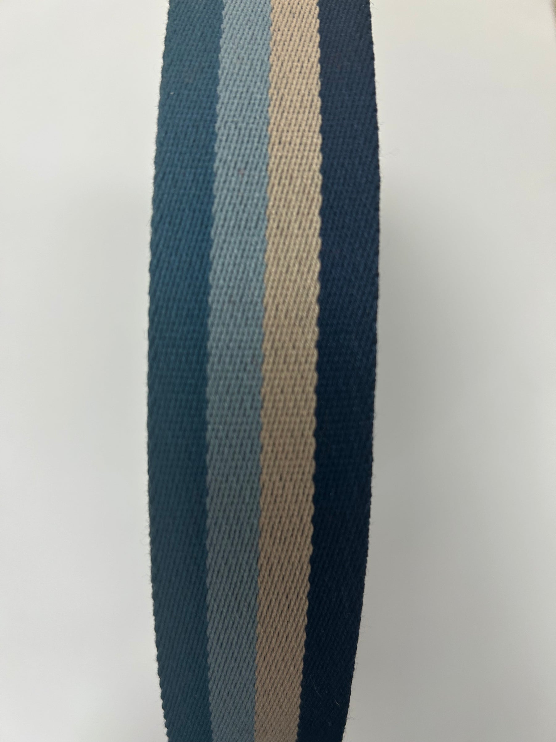 Stripe Webbing by Dookkii (38mm) (Mustard/Grey or Blues/Natural)