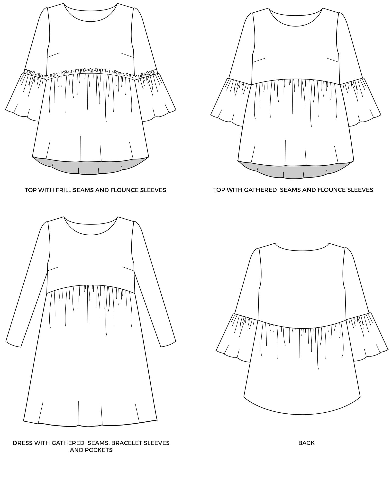 Tilly and the Buttons - Indigo - Smock Dress or Top (No 1027)