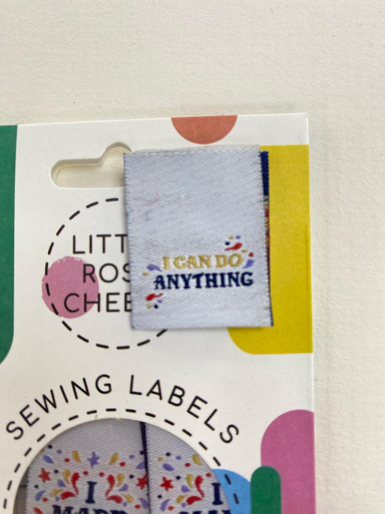 Little Rosy Cheeks Sewing Labels x 6 - 'I Made This - I Can do Anything'