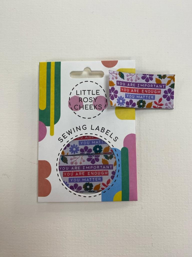 Little Rosy Cheeks Sewing Labels x 6 - 'You Matter'