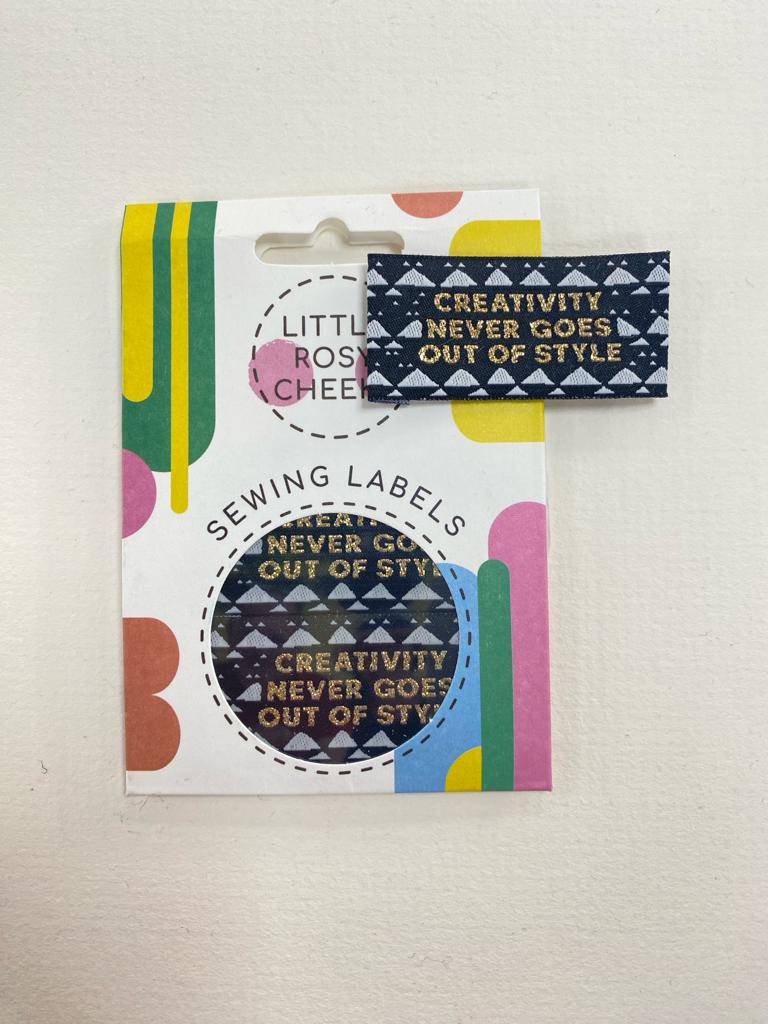Little Rosy Cheeks Sewing Labels x 6 - 'Creativity Never Goes out of Style'