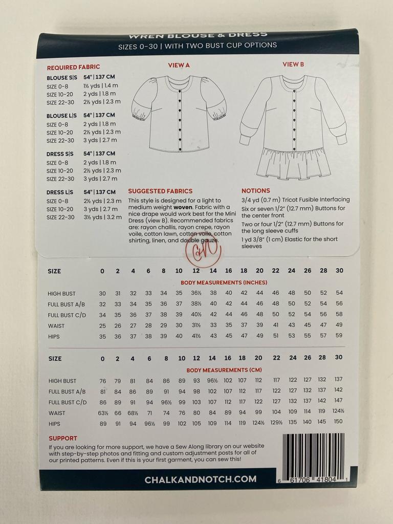 Chalk & Notch, Wren Blouse & Dress