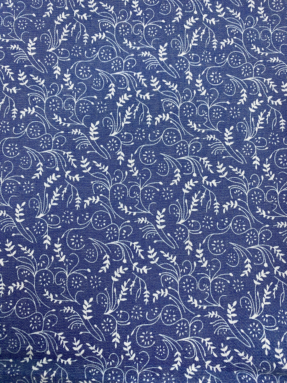 Cotton Denim Print with white detail