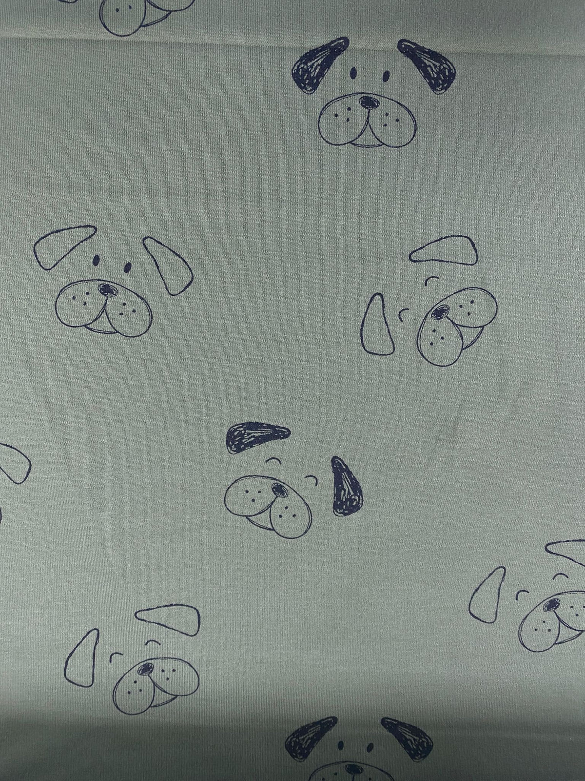 Olive Green Soft Sweatshirt Puppy Fabric