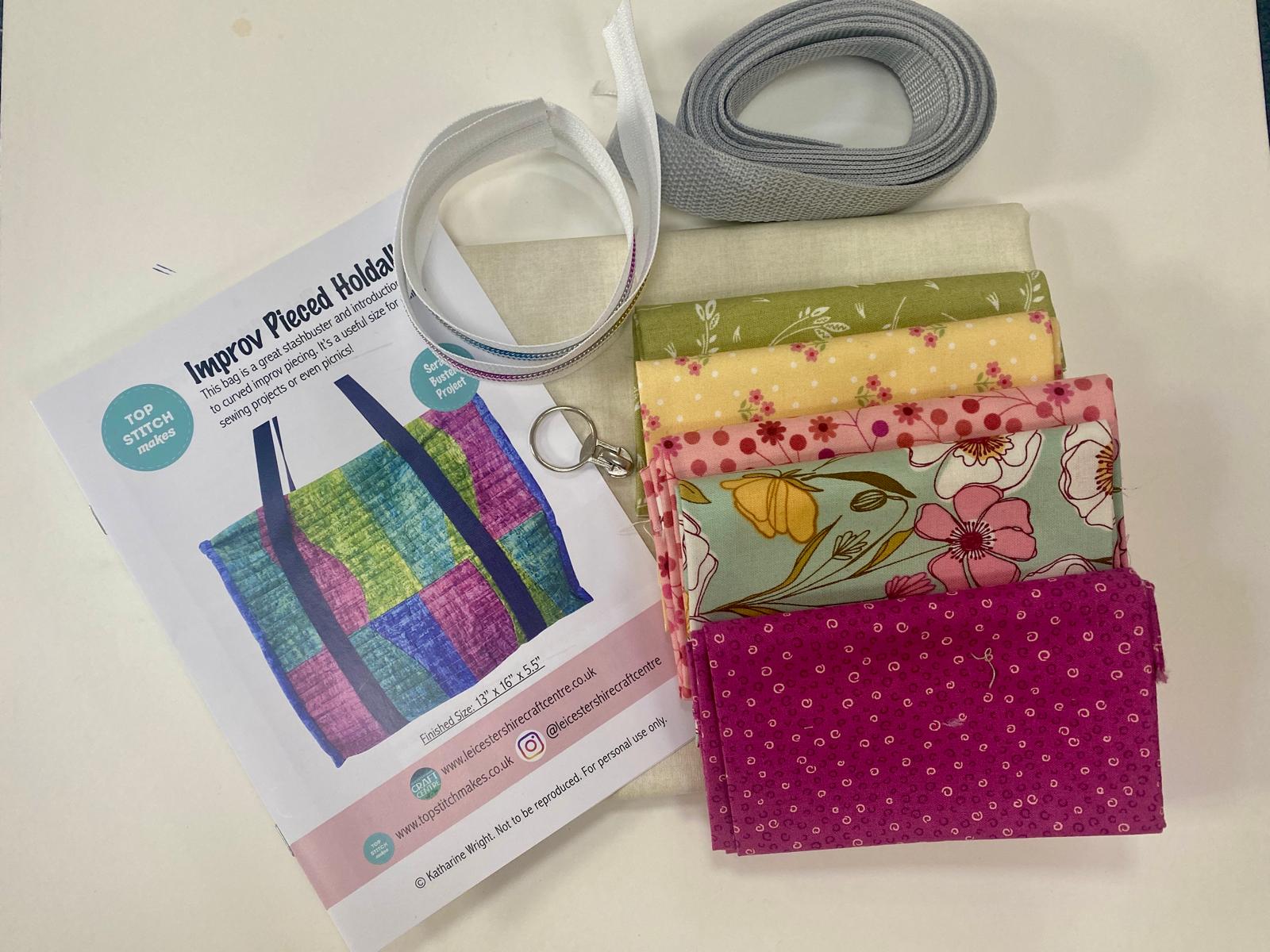 Top Stitch Makes Improv Pieced Holdall Bag Making Kit