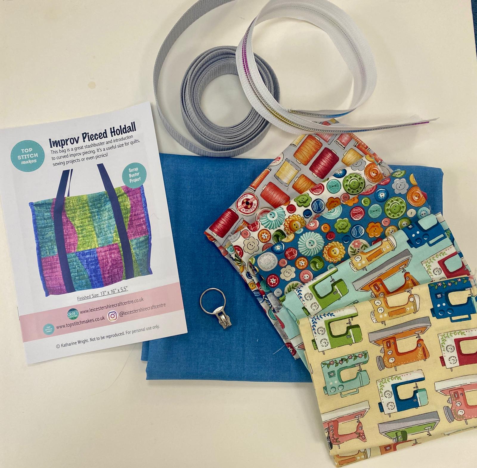 Top Stitch Makes Improv Pieced Holdall Bag Making Kit
