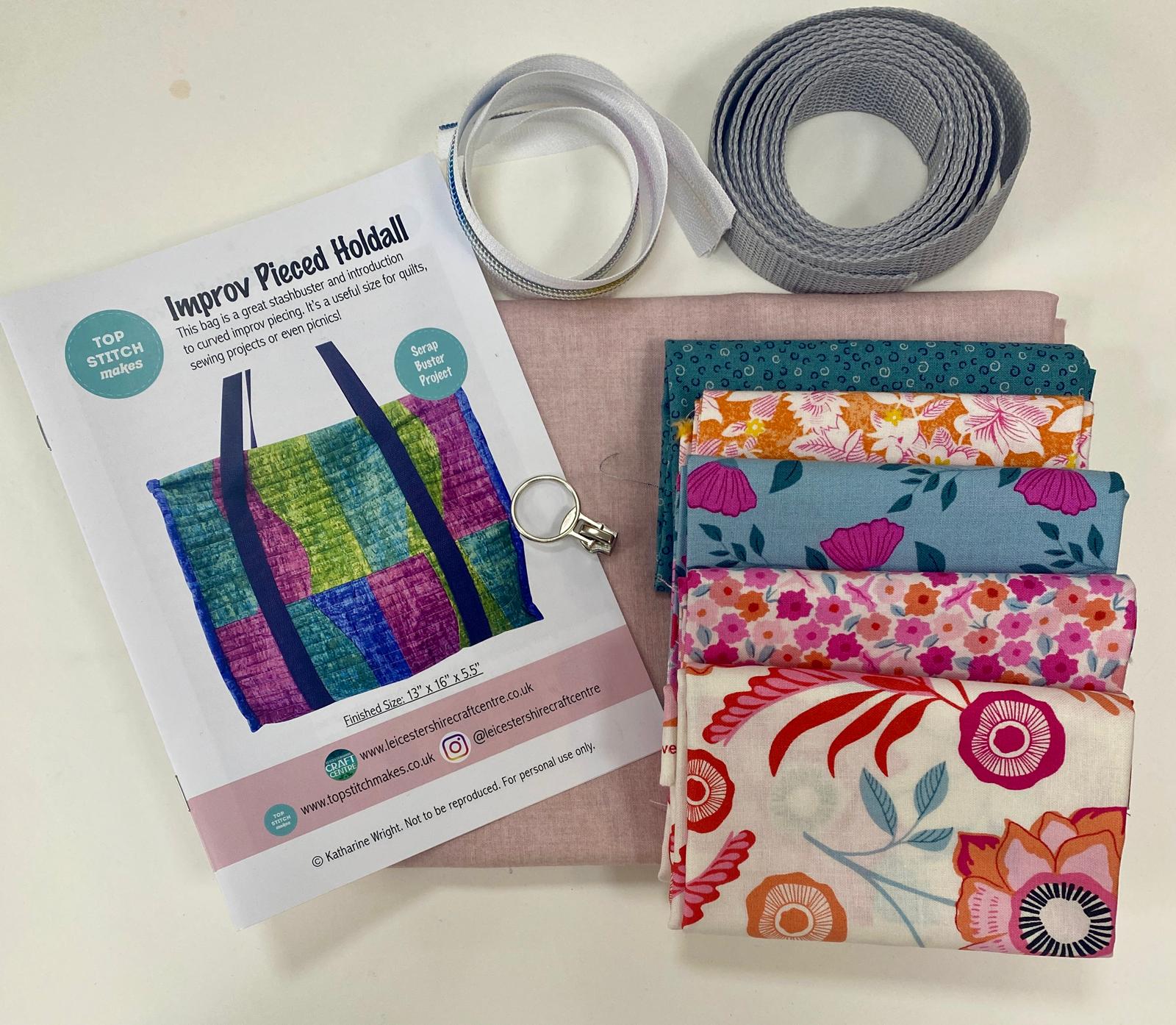 Top Stitch Makes Improv Pieced Holdall Bag Making Kit