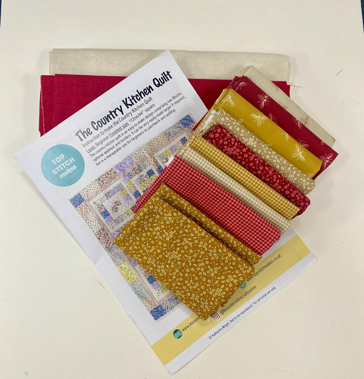 Top Stitch Makes - The Country Kitchen Quilt - Limited Edition Kits