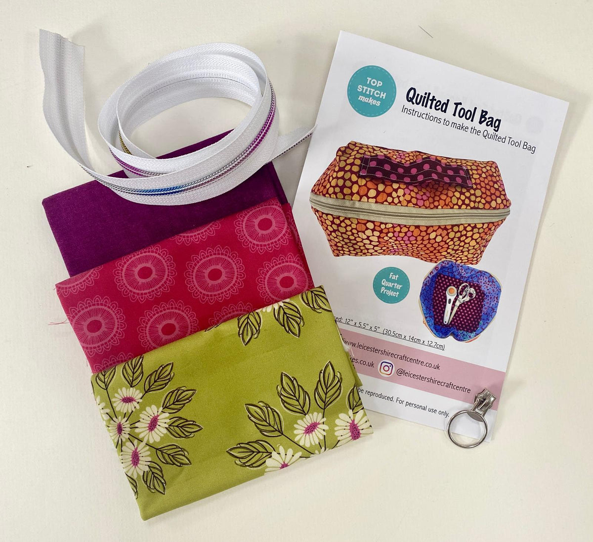 Top Stitch Makes - Quilted Tool Bag Making Kit (Limited Edition)