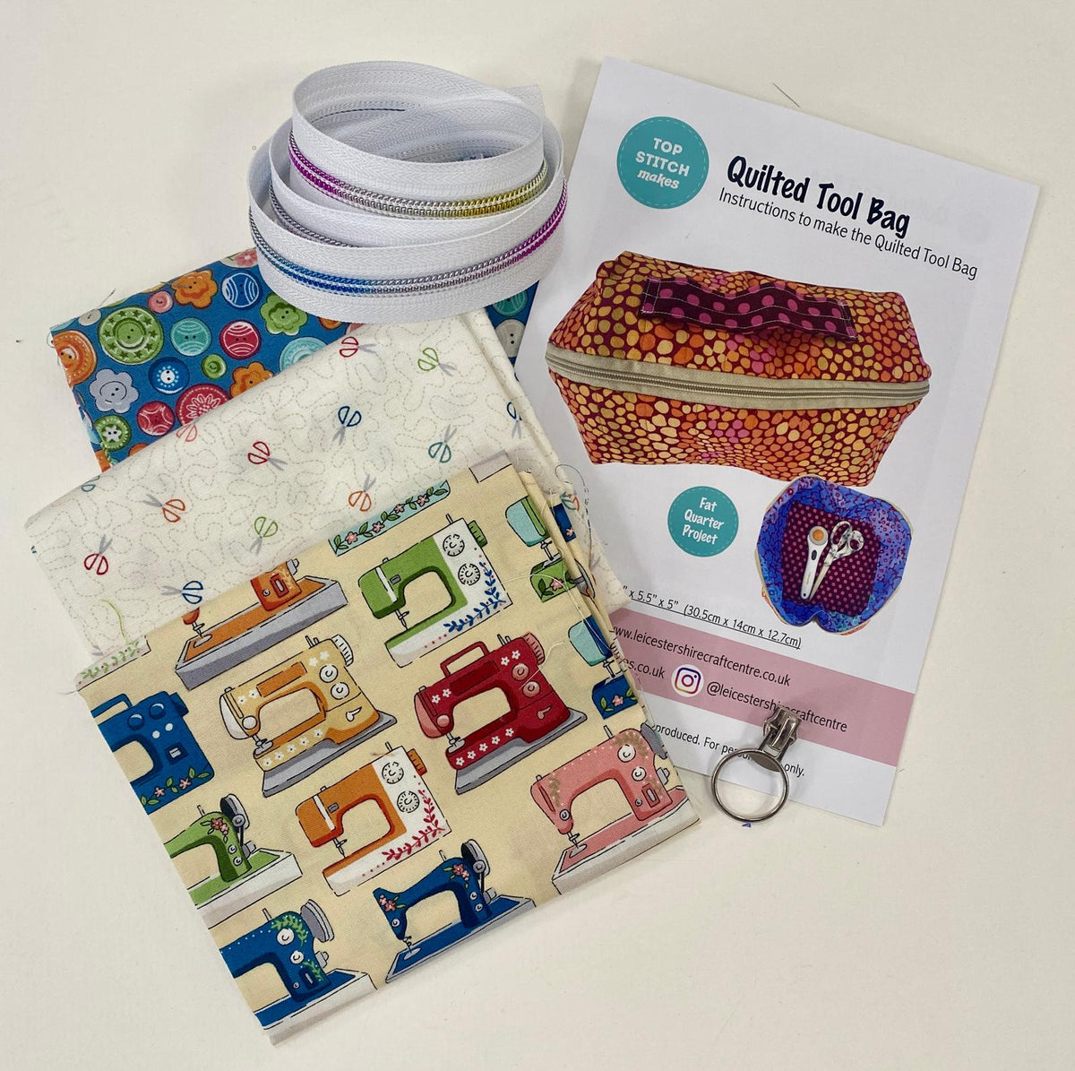 Top Stitch Makes - Quilted Tool Bag Making Kit (Limited Edition)