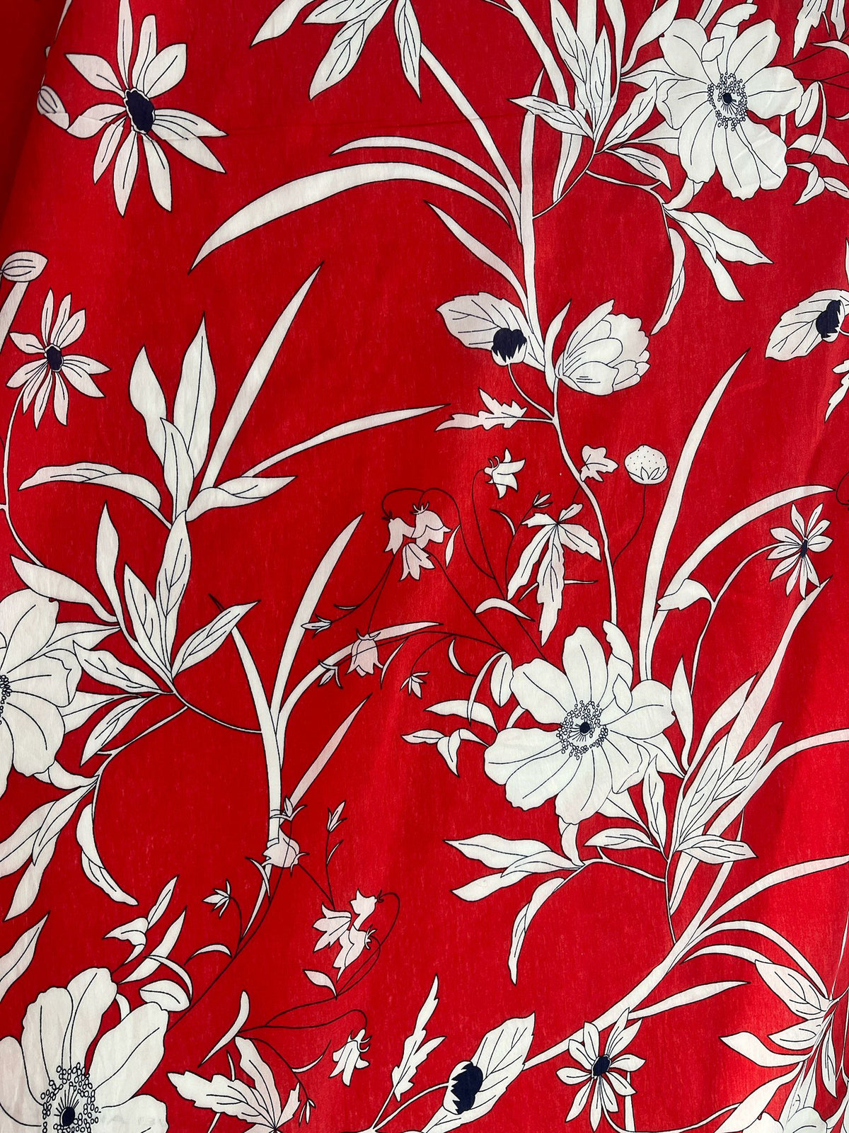 Red & White Viscose