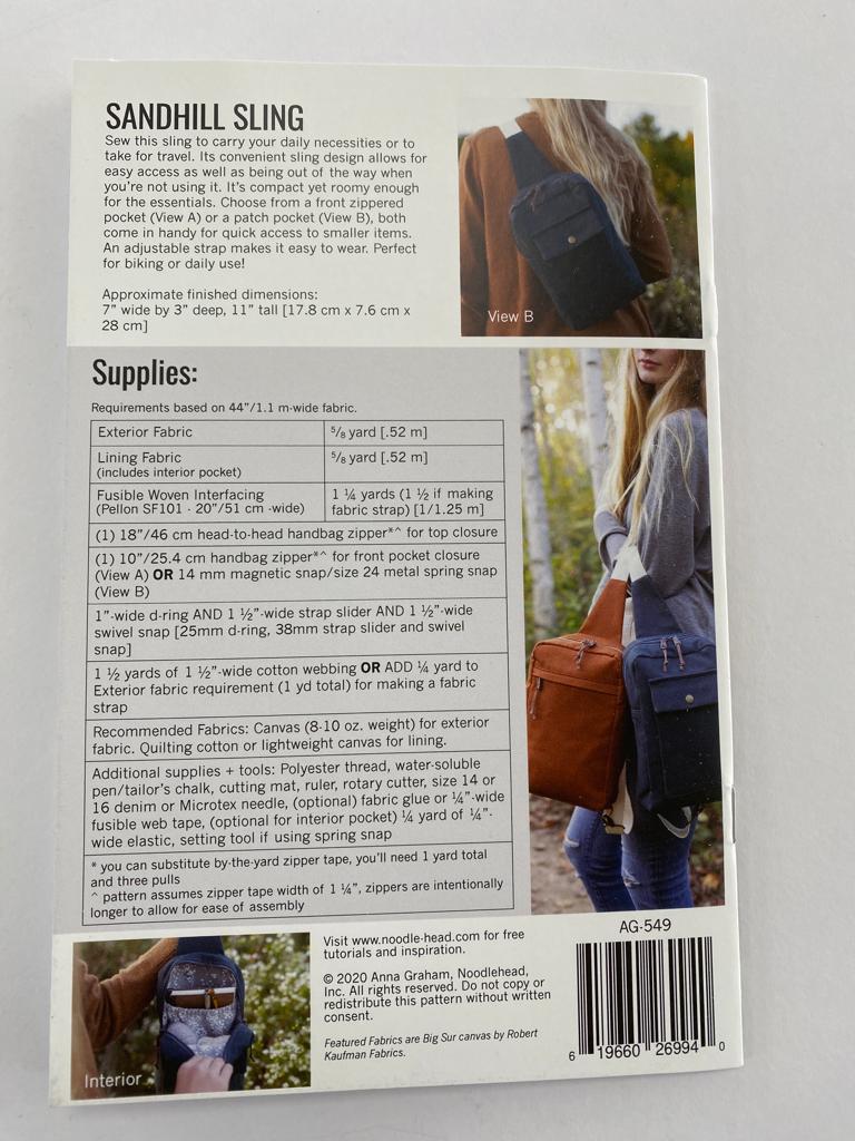 Sandhill Sling Bag Making Pattern by Noodlehead