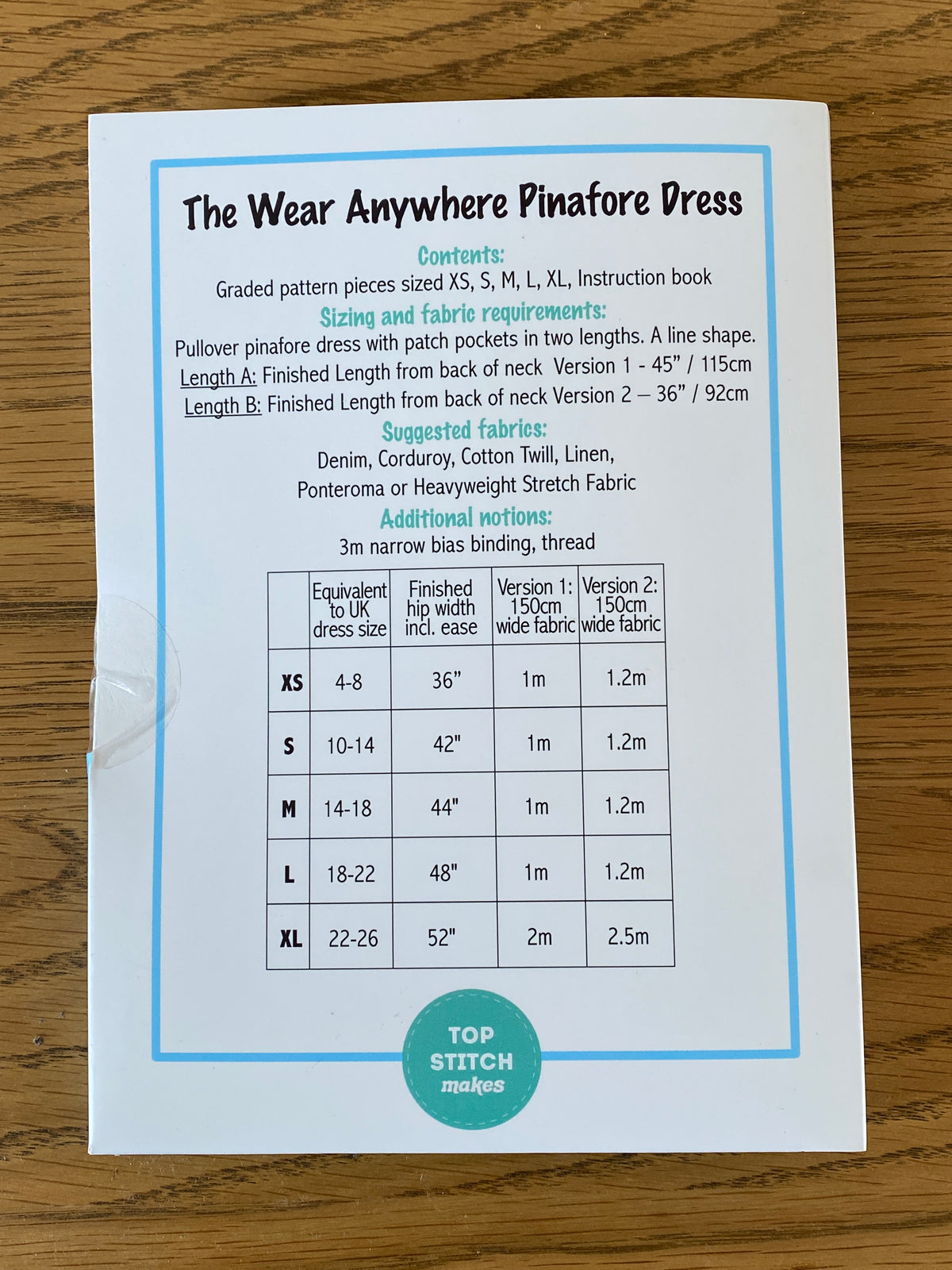 Top Stitch Makes - The Wear Anywhere Pinafore