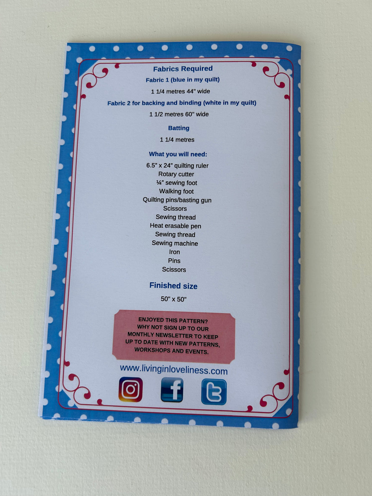 Living in Loveliness - Pinwheel Quilt Pattern