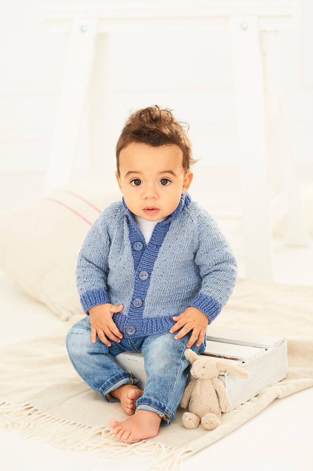Children's Jacket Pattern in Bambino DK (2 designs)