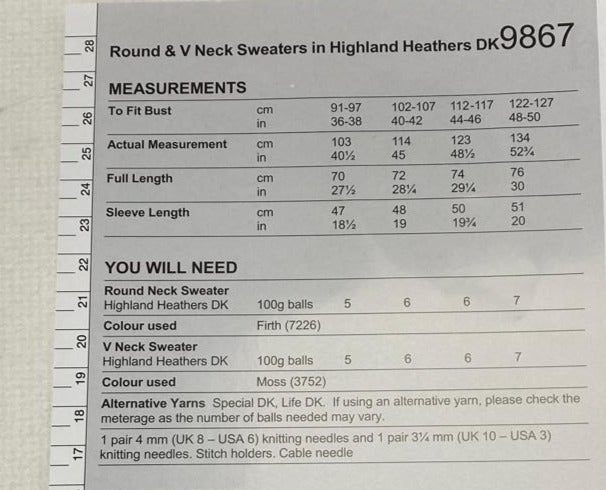 Round & V Neck Sweaters in Highland Heathers DK (2 designs)