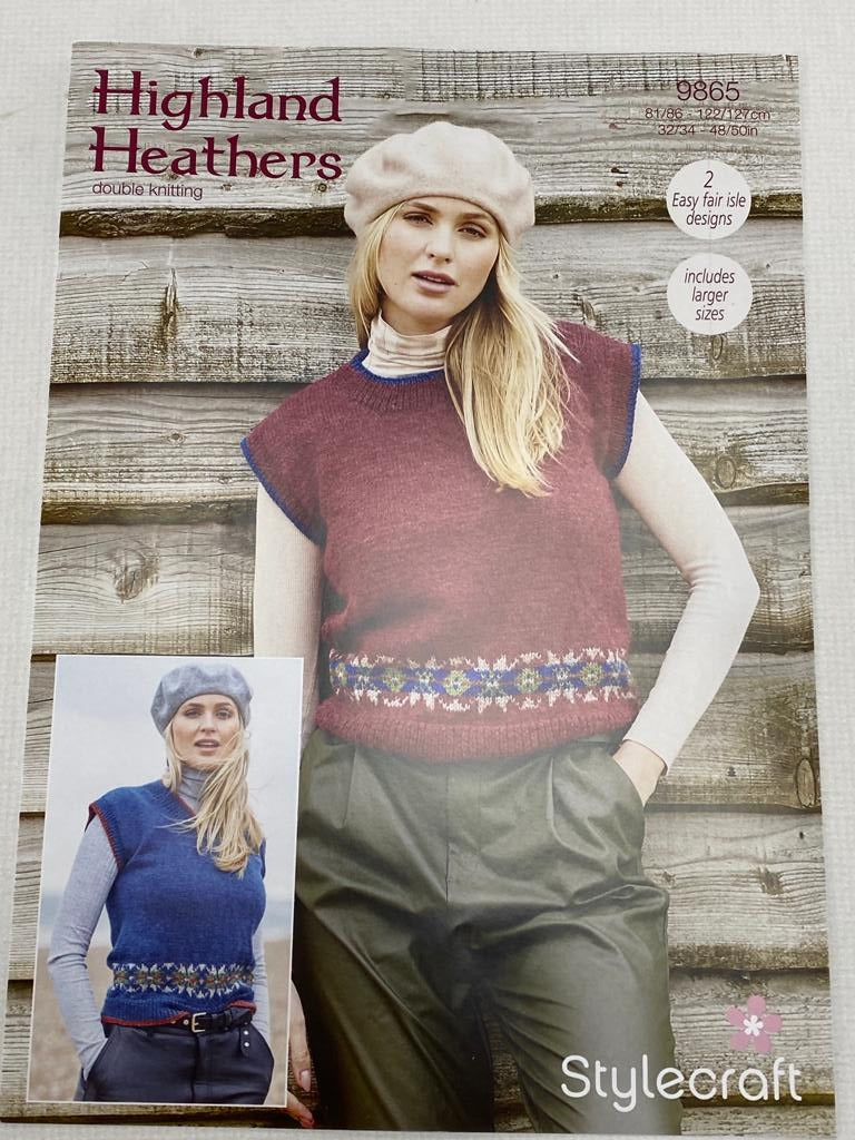 Round & V Neck Tank Tops in Highland Heathers DK (2 designs)