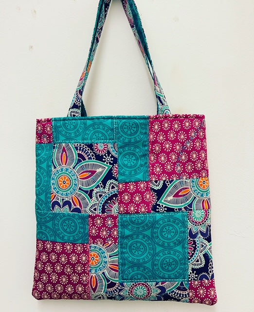 Disappearing Nine Patch Tote Bag Making Pattern - PDF Download Instructions