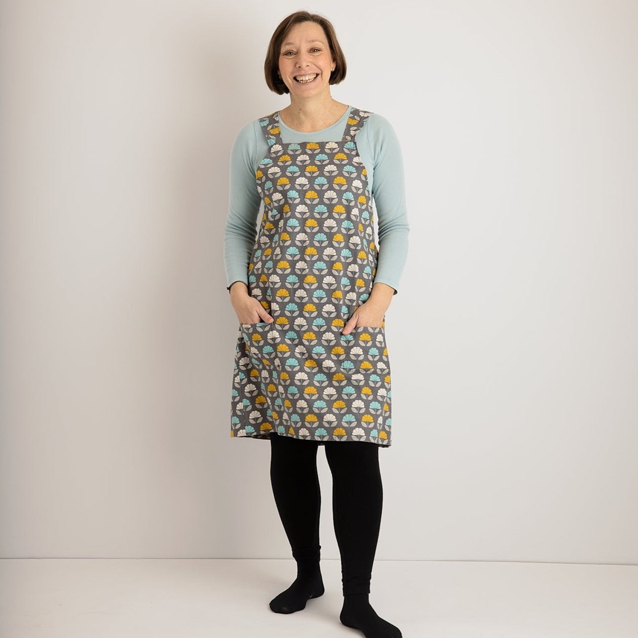 Linen Apron Making Kit - (Flower Pattern Linen Blend)