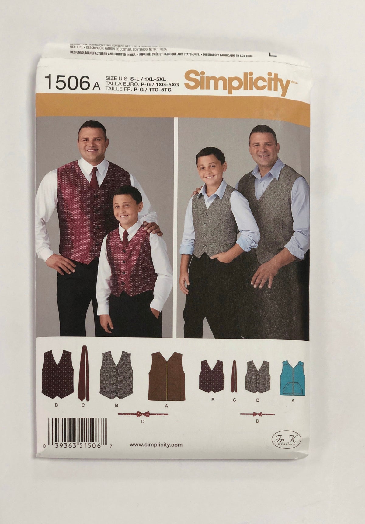 Simplicity S1506 - Waistcoat Pattern