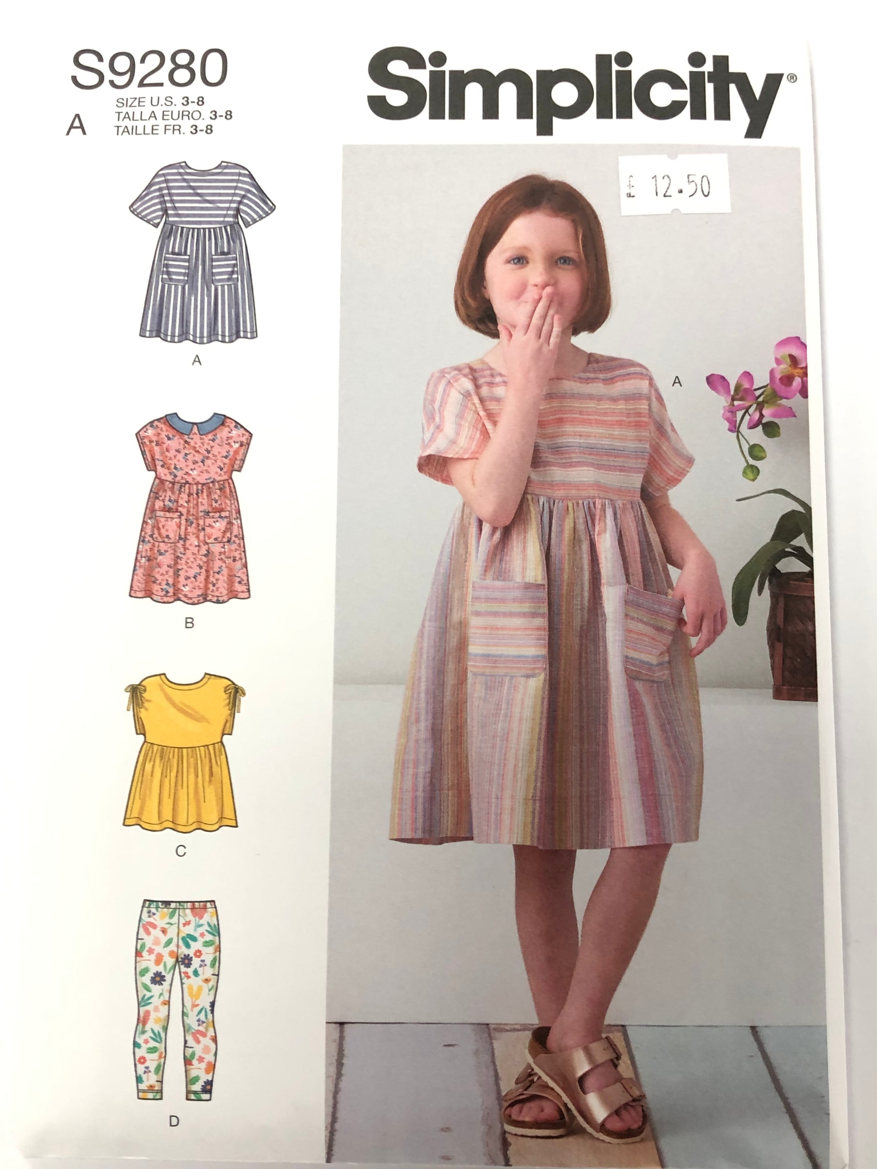 Simplicity S9280 - Girls Dress, Top & Leggings