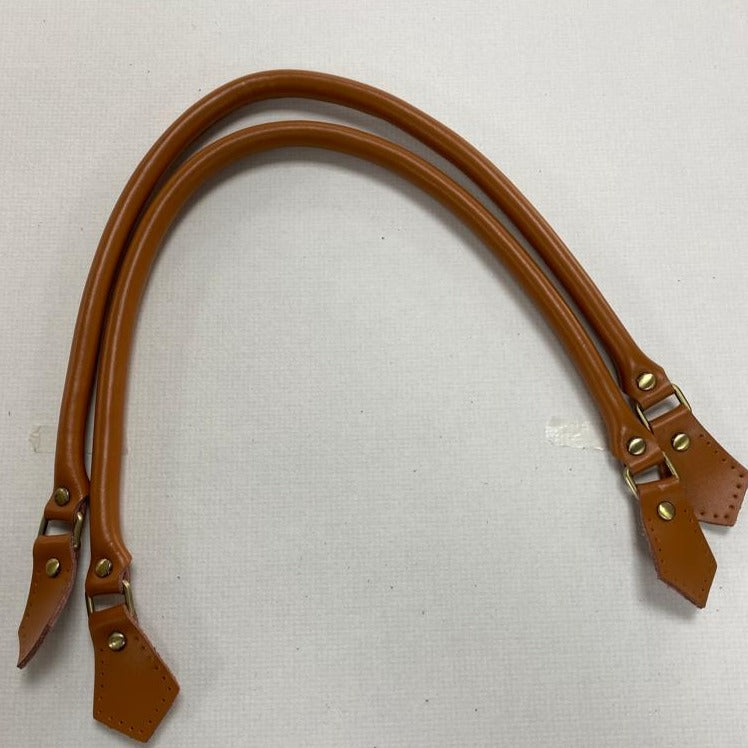 Pair of Leather Bag Handles (Tan)