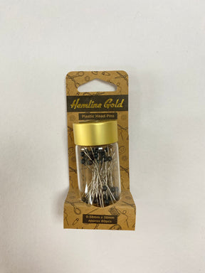 Hemline Gold Plastic Head Pins
