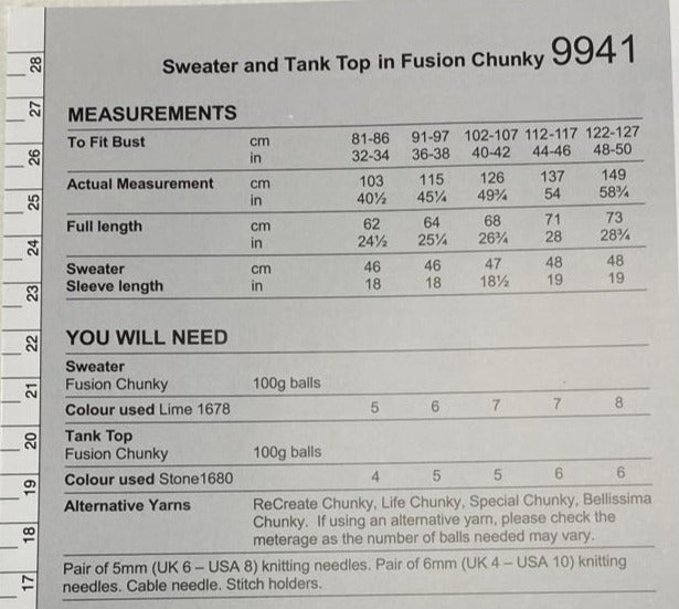 Sweater & Tank Top in Fusion Chunky (2 designs)