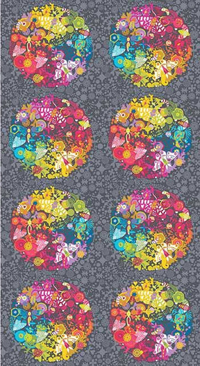 Alison Glass Panel in Grey & White