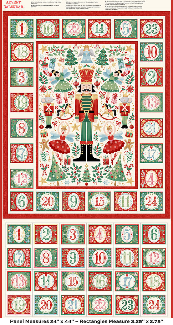 The Nutcracker Advent Panel by Makower