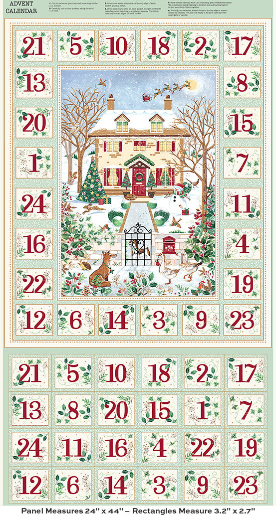 Country Christmas Advent Panel by Makower
