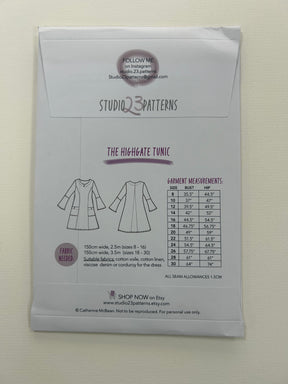 Studio 23 Patterns - The Highgate Tunic