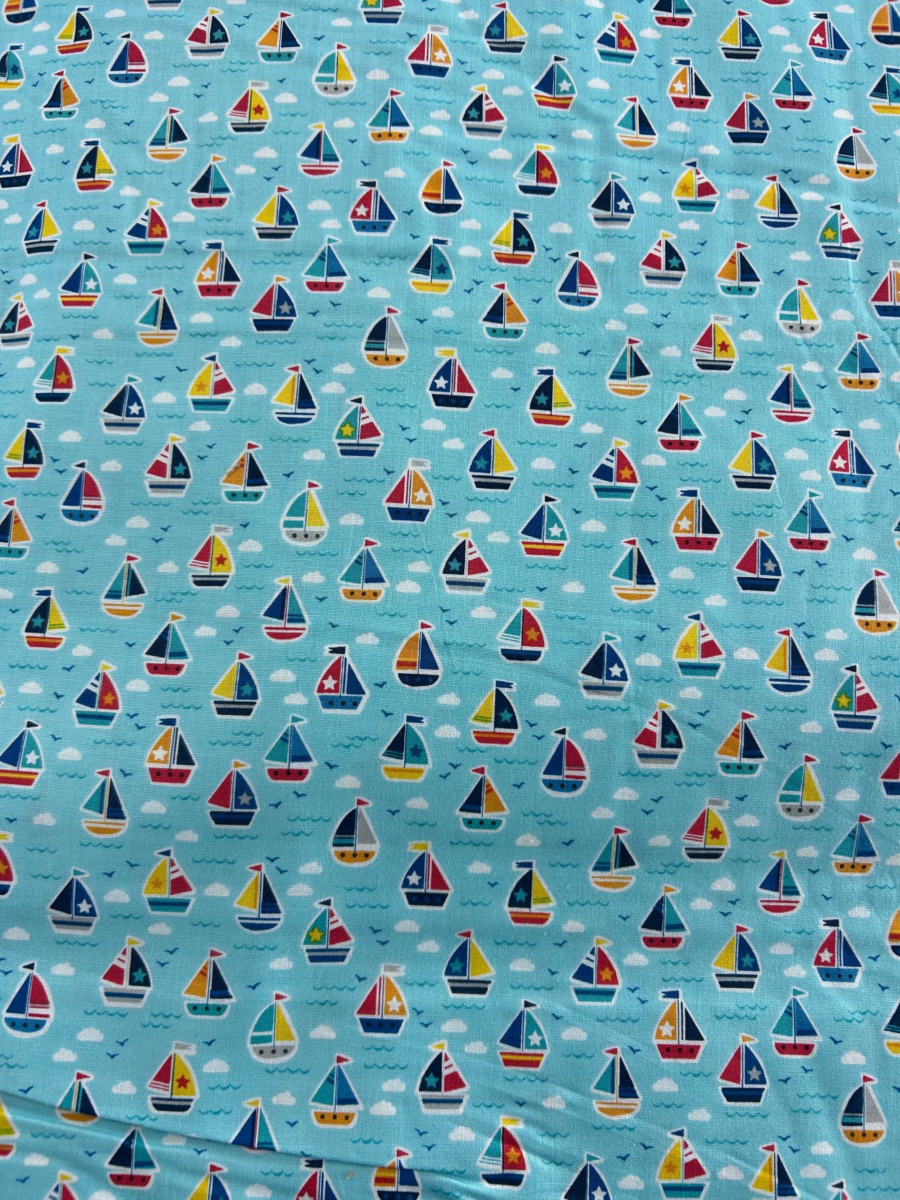 Makower - Pool Party Boats (Blue)