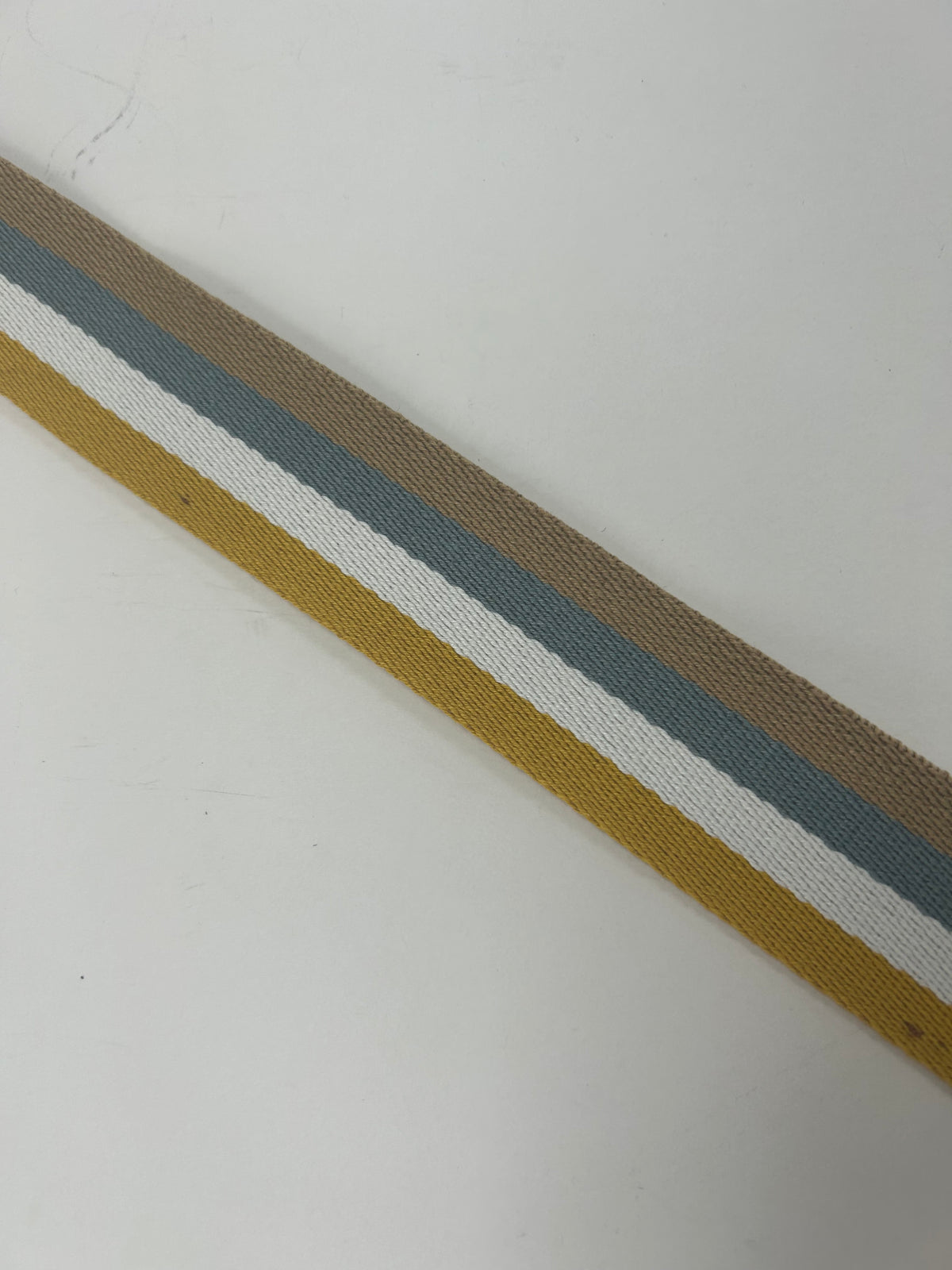 Stripe Webbing by Dookkii (38mm) (Mustard/Grey or Blues/Natural)