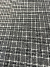 Grey Check Wool Blend