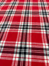 Red, White & Black Check Brushed Cotton
