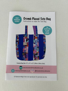Crumb Pieced Tote Bag Pattern by Top Stitch Makes (PDF Download)