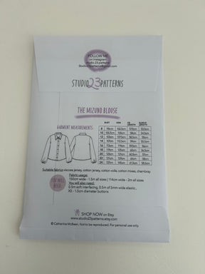 Studio 23 Patterns - The Mizuno Blouse