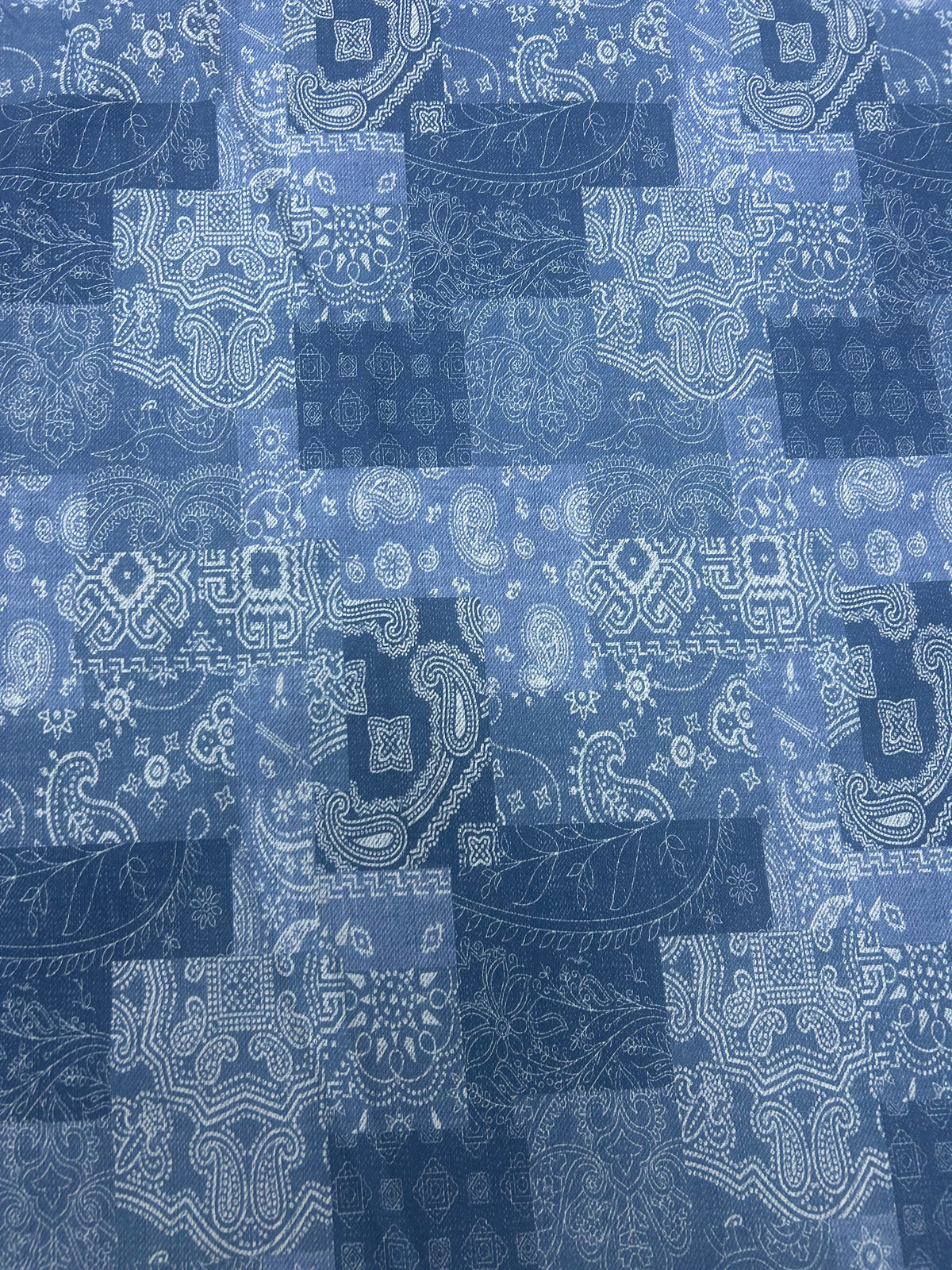 Cotton denim style print - Patchwork