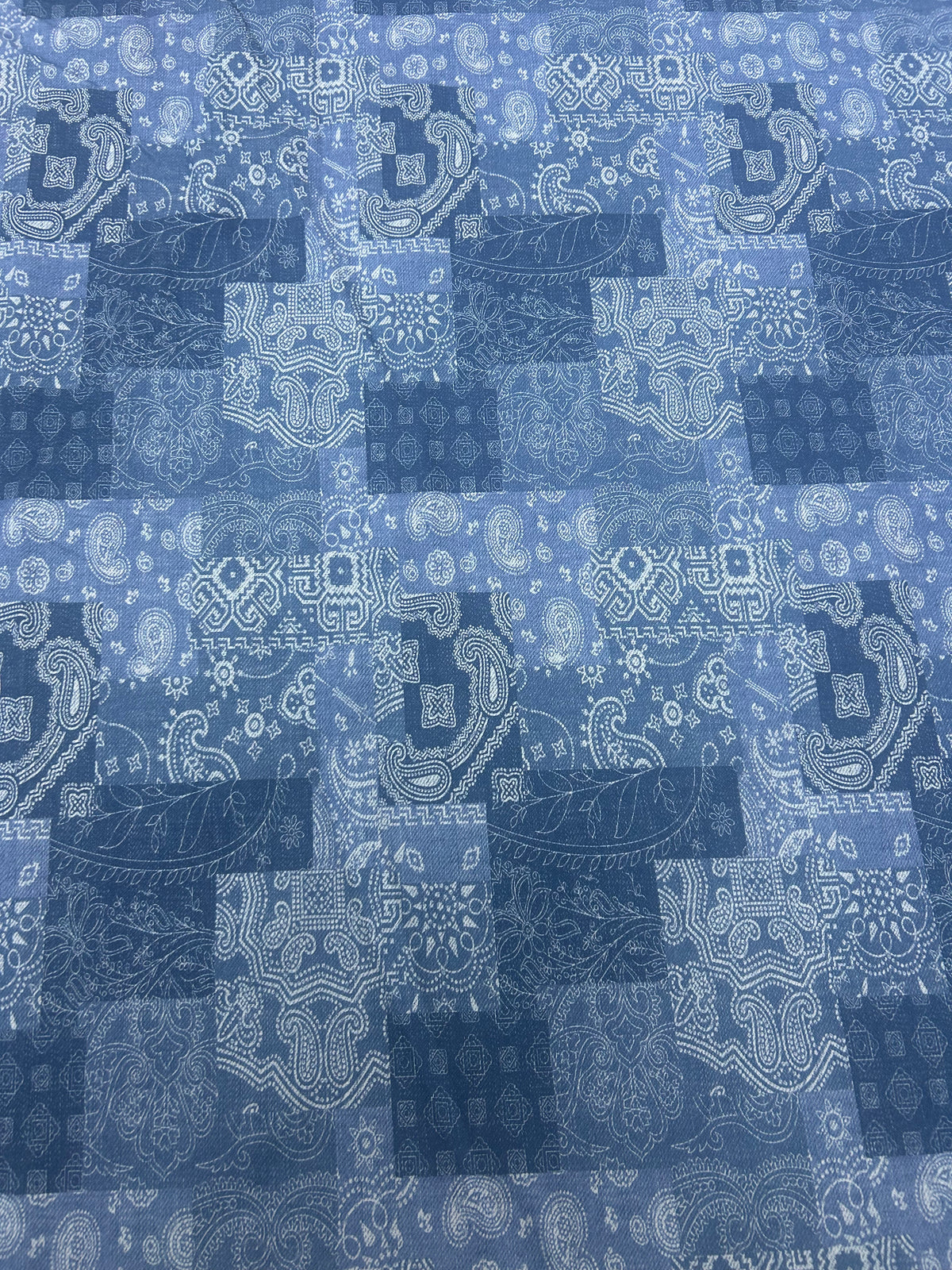 Cotton denim style print - Patchwork