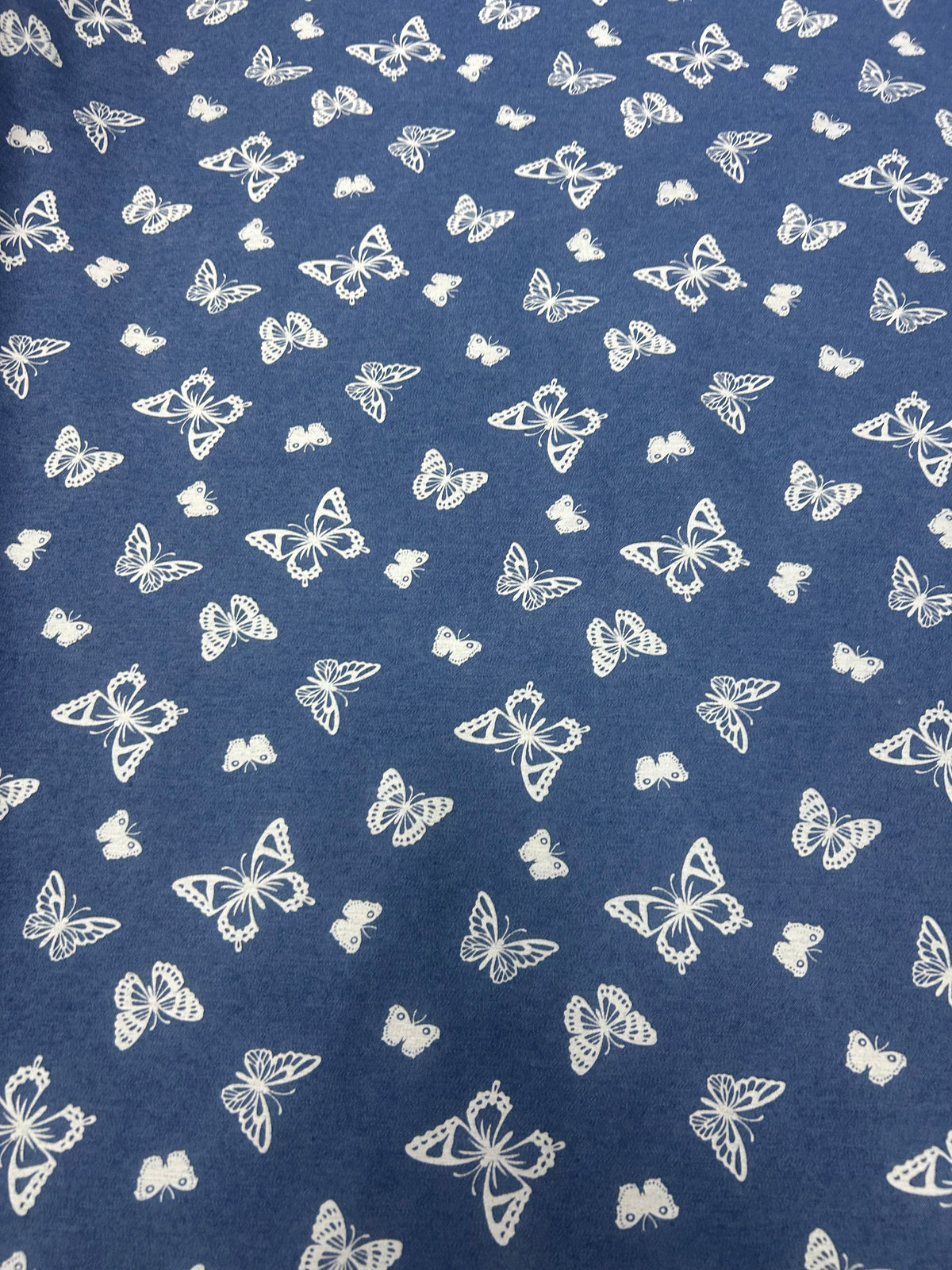 Cotton denim style print - Butterfly