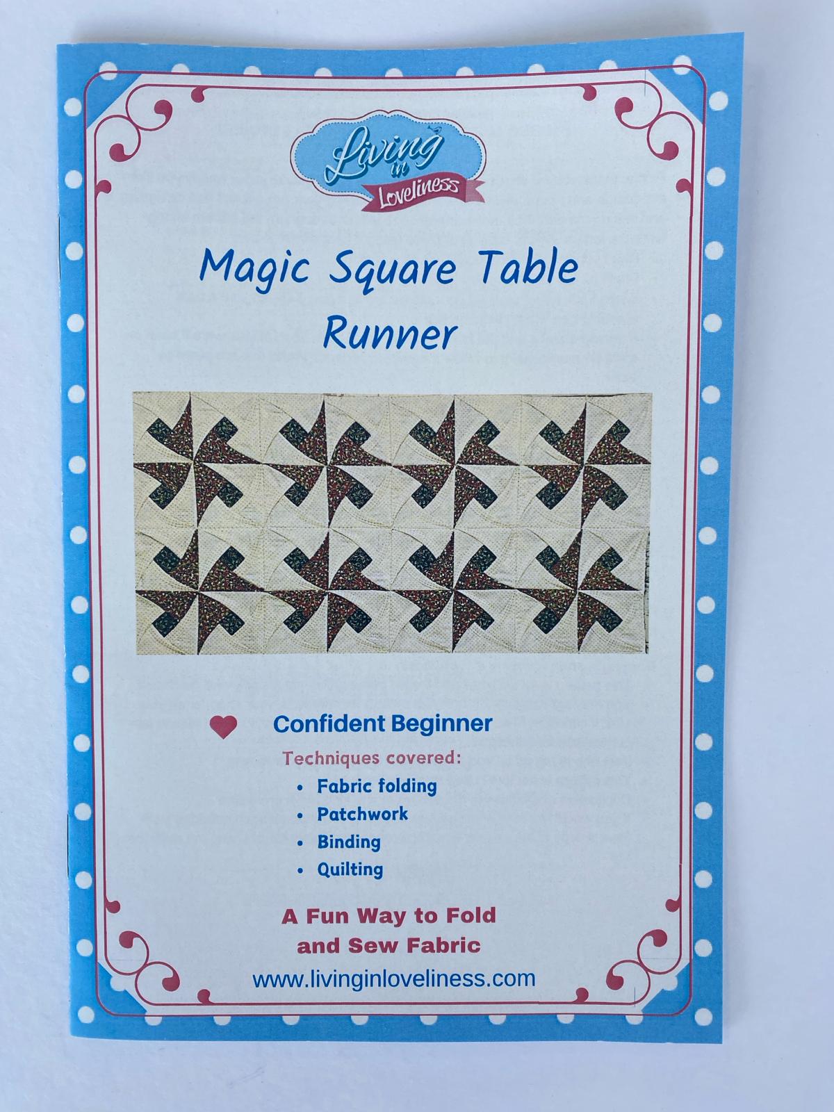 Living in Loveliness - Magic Square Table Runner Pattern